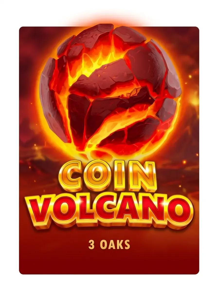 Coin Volcano sur Rockstar Casino avec pièces en feu et bonus